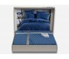 Постільна білизна з простирадлом на резинці (160х200х30 см) Venica Mascuse - Indigo (Turkey), євро комплект